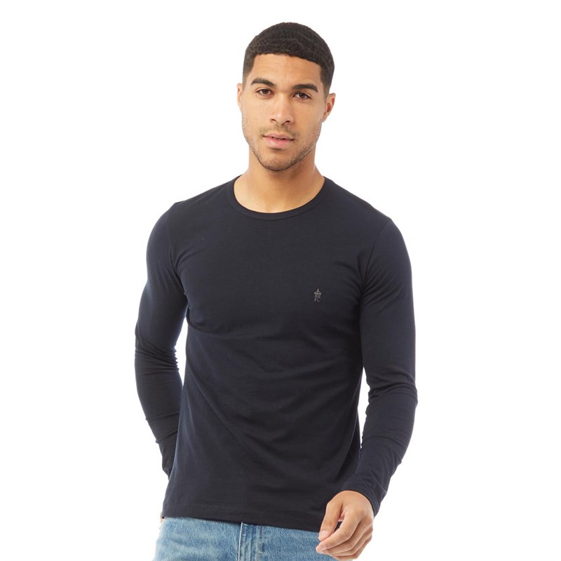 Buy French Connection Mens Crew Long Sleeve Top Marine