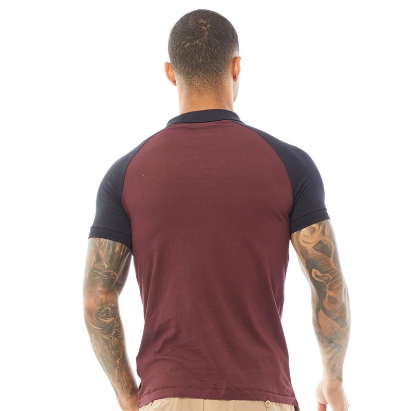 French Connection Mens Raglan Polo Chateaux/Marine