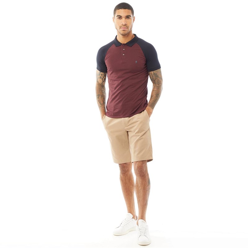 French Connection Mens Raglan Polo Chateaux/Marine