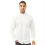 French Connection Mens Plain Grandad Long Sleeve Shirt White