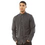 French Connection Mens Plain Flannel Long Sleeve Shirt Charcoal Melange