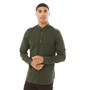 French Connection Mens Oxford Long Sleeve Shirt Solid Dark Green/Marine
