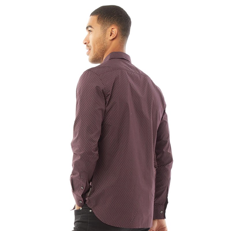 French Connection Herren Design Hemd mit langem Arm Mehrfarbig