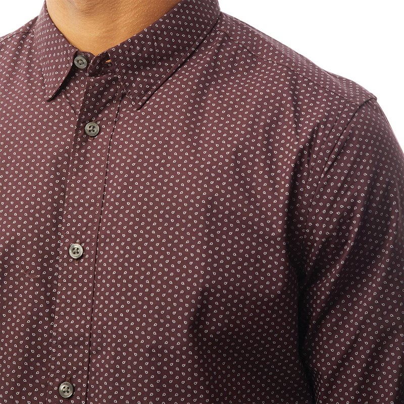 French Connection Herren Design Hemd mit langem Arm Mehrfarbig