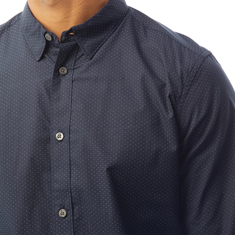 French Connection Heren Design Overhemden met lange mouwen Marineblauw