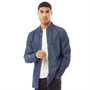 French Connection Mens Denim Long Sleeve Shirt Dark Wash