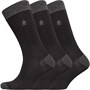 French Connection Mens FC Three Pack Heel And Toe Socks Black/Charcoal