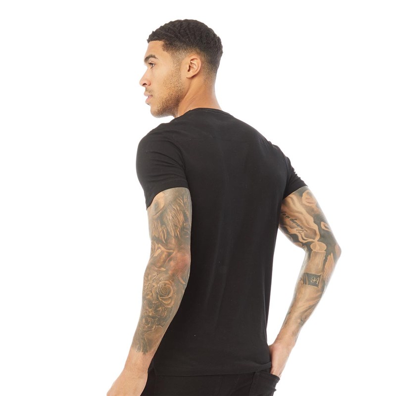 French Connection Męskie FCUK T-Shirt Czarny