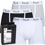 French Connection Sous-vêtements de sport FCUK homme, lot de 3, Gris/blanc/Noir