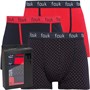 French Connection Sous-vêtements de sport Homme Fcuk Lot de 3 Marine/Rouge/Pois