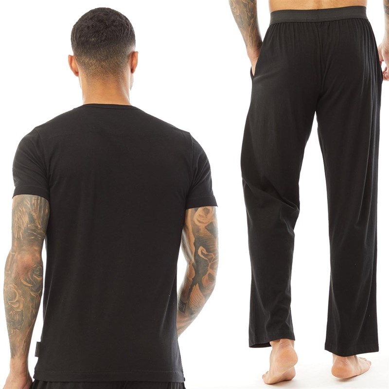 French Connection Mens Lounge Joggers And T-Shirt Set Black