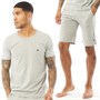 French Connection Mens Lounge T-Shirt And Shorts Set Light Grey Melange