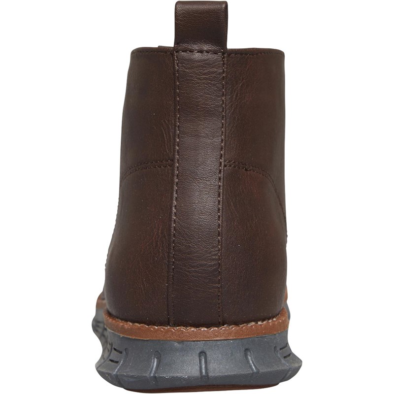 French Connection Mens Tread Sole Boots Dark Brown