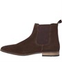 French Connection Mens Suede Chelsea Boots Dark Brown