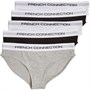 French Connection Womens Five Pack Briefs Black/Grey/White