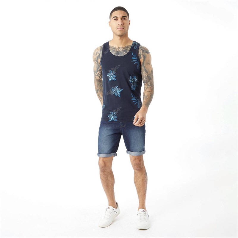 French Connection Mens Denim 2 Shorts IND07- Mid Wash