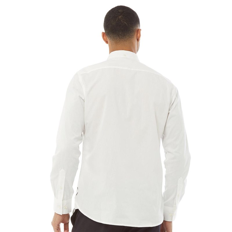 French Connection Mens Long Sleeve Oxford Shirt White