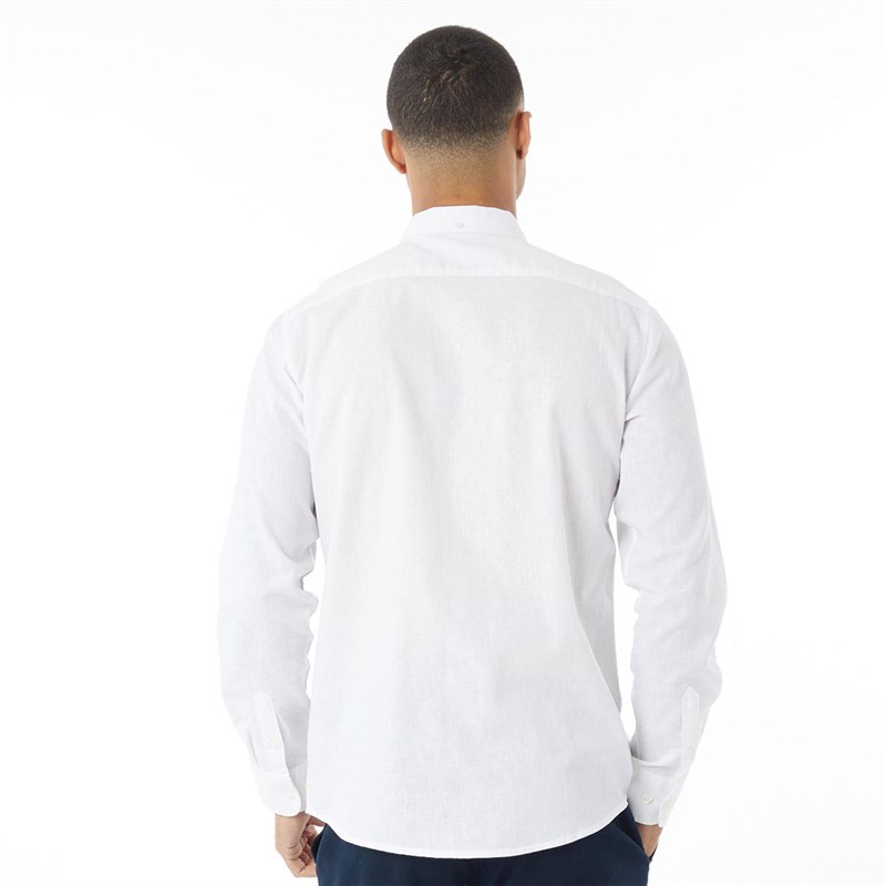 Buy French Connection Mens Long Sleeve Linen Shirt White