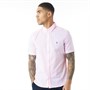 French Connection Chemises à Manches Courtes Oxford Homme Rose Clair