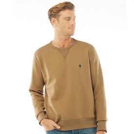 French Connection Heren Basic Sweater Camel french connection kopen in de aanbieding