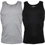 French Connection Heren FCUK Side Scribble Singlet Gemeleerd Grijs