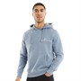 French Connection Mens FCUK Small Scribble O/Head Hoodie Light Blue/White