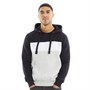 French Connection Mens FC O/Head Block 3 Hoodie Marine/Light Grey Melange