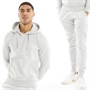 French Connection Mens Script Tracksuit Light Grey Melange/White