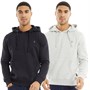 French Connection Sweats à Capuche FC O/Head Homme Gris Clair Chiné