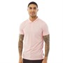 French Connection Mens Jersey Polo Pink Melange/White