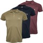 French Connection Polos à manches courtes Script Homme Bordeaux Chiné