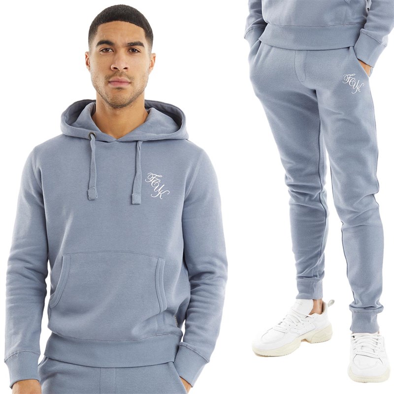 Buy French Connection Mens Script Tracksuit Light Blue/White