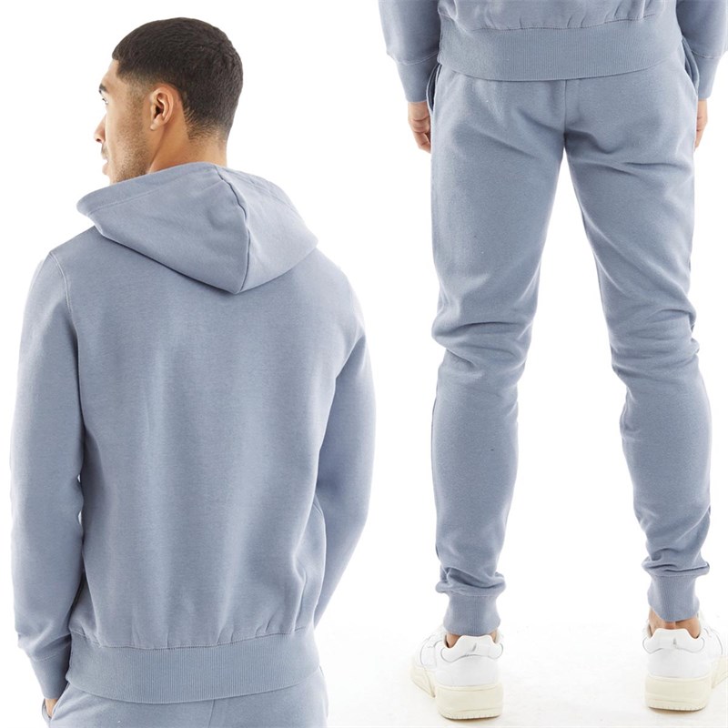French Connection Mens Script Tracksuit Light Blue/White