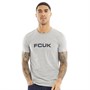 French Connection Herren FCUK Chest T-Shirts Hellgraumeliert