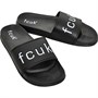 French Connection Mens FCUK Sliders Black/White