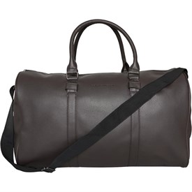 French connection faux cheap leather barrel holdall