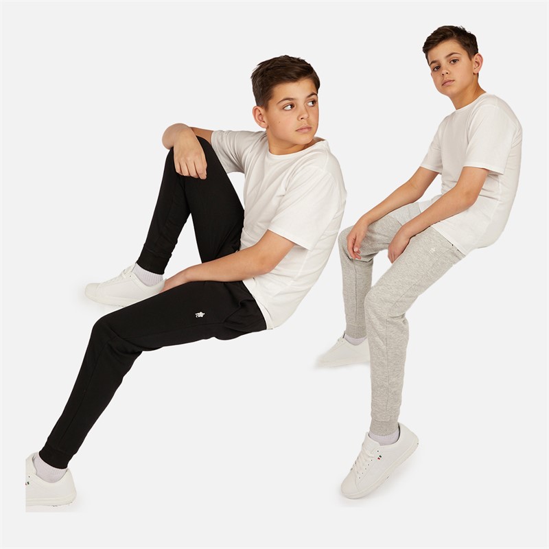 French Connection Boys Two Pack Joggers Light Grey Marl/Black