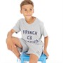 French Connection Ensemble Short et T-shirt Garçon Gris chiné/Marine