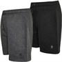 French Connection Boys Two Pack Shorts Black/Charcoal Melange