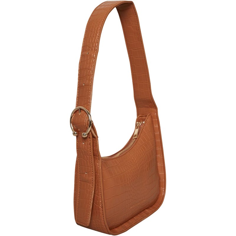 Buy French Connection Womens Geo Baguette Shoulder Bag Tan Croc