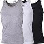 French Connection Mens Three Pack Vests Multi 2-Black/Marine/Light Grey Melange