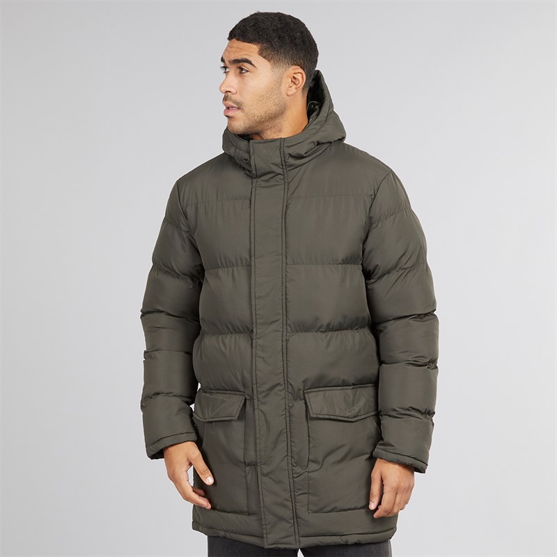 French Connection Mens Parka Row Jacket Khaki