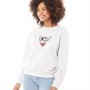 French Connection Dames Frenchie Embroidered Sweaters Gemeleerd Lichtgrijs
