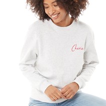 French Connection Womens Cherie Embroidered Sweat Grey Marl