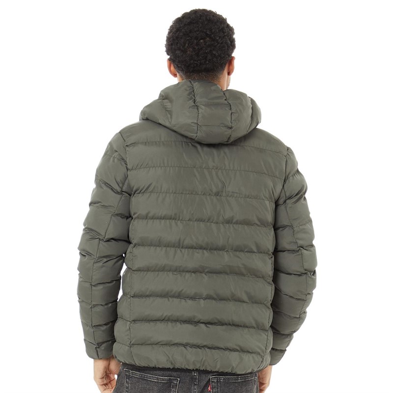 French Connection Mens Row 2 Hooded Jacket Khaki