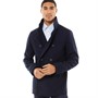 French Connection Mens DB Funnel 2 Wool Coat Marine
