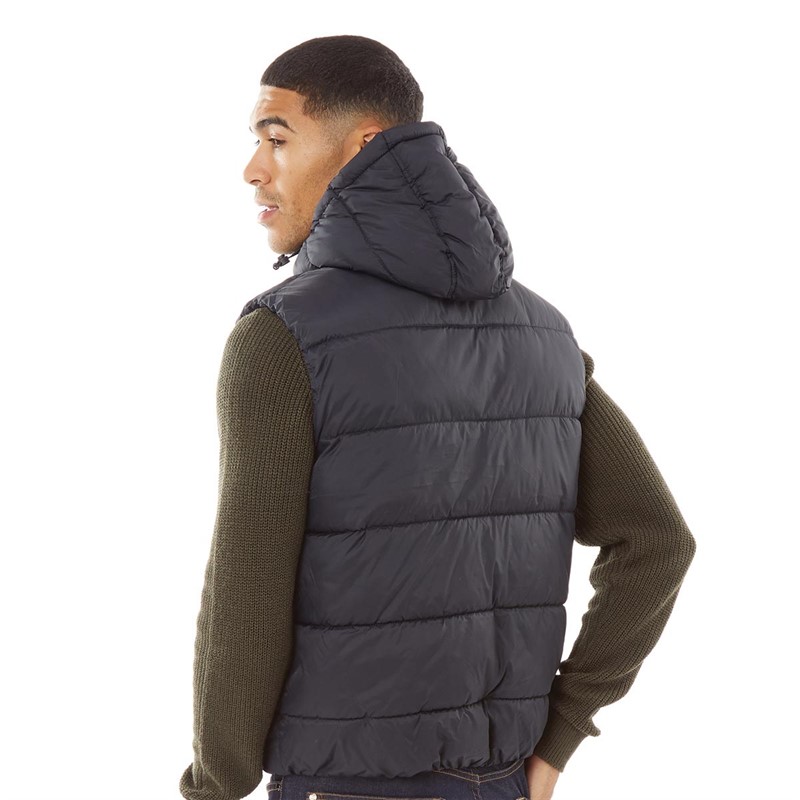 French Connection Mens Hooded Gilet Marine