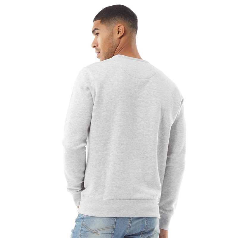 Buy French Connection Mens FC Crew Sweatshirt Light Grey Marl
