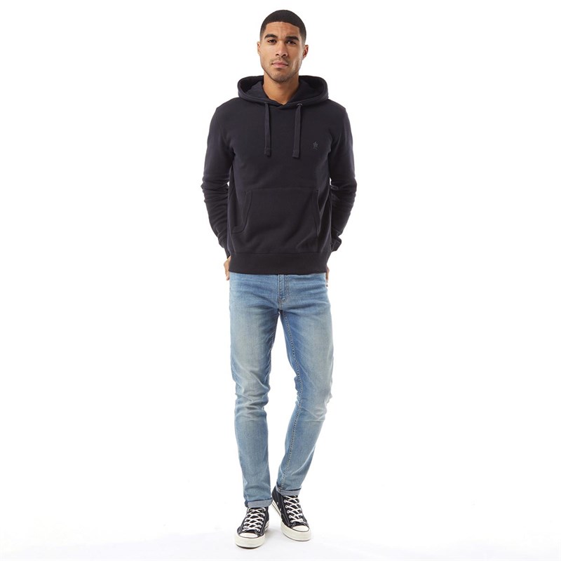 French Connection Mens FC O/Head Sweat Hoodie Marine