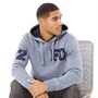 French Connection Mens FC Overhead Chest Hoodie Light Blue/Marine